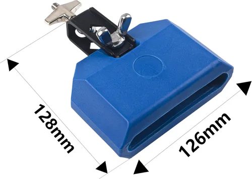 Vista 5 de Bloque de percusión musical de plástico compatible con instrumentos de tambor latino, 1 unidad, color azul