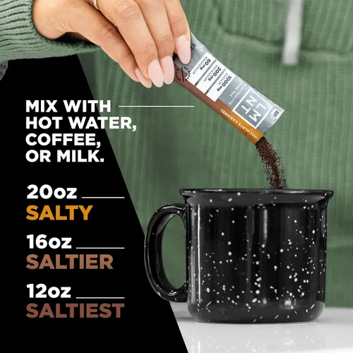 Vista 6 de LMNT - Electrolitos sin azúcar Sal De Chocolate y Caramelo Mezcla De Bebida 30