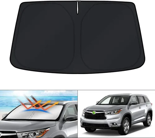 Vista 30 de KUST - Parasol plegable para parabrisas para BMW X1 E84, accesorios 2011 2012 2013 2014 2015, protector de visera de sol ajustable que bloquea