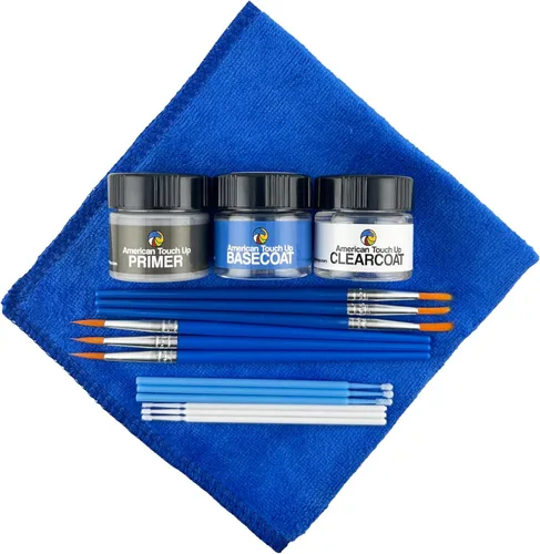 American Touch Up Pintura (imprimación/capa base/capa transparente) compatible con Honda - Selecciona tu color (B-530M Ocean Mist Metallic)