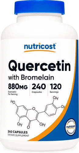 Vista 6 de Nutricost Quercetina 800 mg, 240 Cápsulas con Bromelaína - 120 Porciones