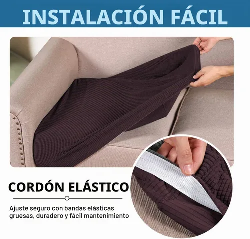 Vista 7 de H.VERSAILTEX Fundas de Cojín de Asiento Individuales Super Elásticas Fundas de Sofá Fundas de Cojín de Sofá Fundas Deslizables Juegos Tela de Sarga