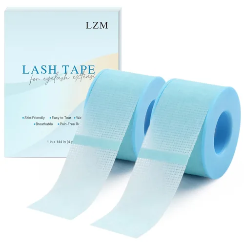 Vista 22 de LZM Cinta de pestañas para extensiones de pestañas - Cinta de pestañas de gel de silicona para extensión de pestañas de látex para piel sensible