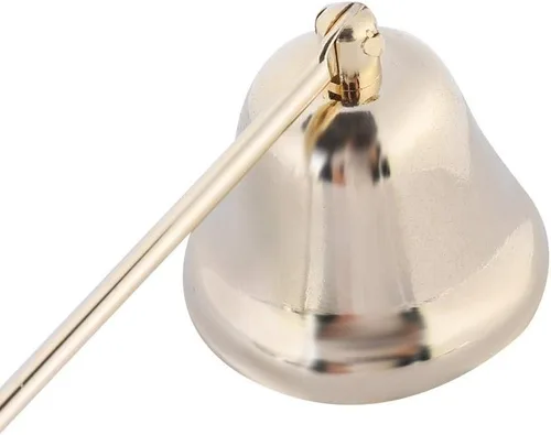 Vista 5 de TOPINCN Vela Snuffer Bell Shape Candle Snuffer Herramienta de vela de acero inoxidable Snuffer Put Out Wick Candle Cover Tool (dorado)