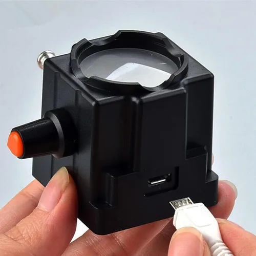 Vista 4 de Microscopio biológico recargable fuente de luz LED ajustable biología óptica microscopio lámpara inferior microscopio iluminadores