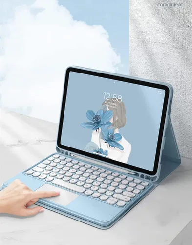 Vista 7 de Funda para teclado AnMengXinLing para iPad Air de 13 pulgadas (M3 2025/M2 2024)/iPad Pro de 12.9 pulgadas 6ª/5ª/4ª generación, teclado desmontable