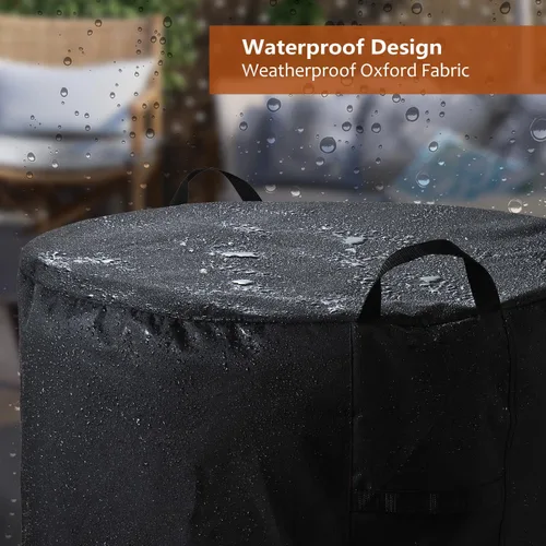 Vista 3 de SheeChung Cubierta para Hoguera para Solo Stove Bonfire Hoguera Exterior Sin Humo - Pequeña Redonda Impermeable Refugio de Poliéster 600D