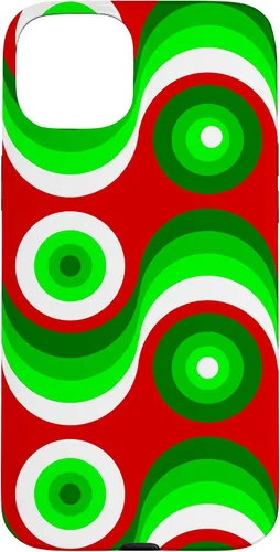 Vista 9 de iPhone 16 ugly christmas mod groovy red green 1960s 1970 retro vintage Case