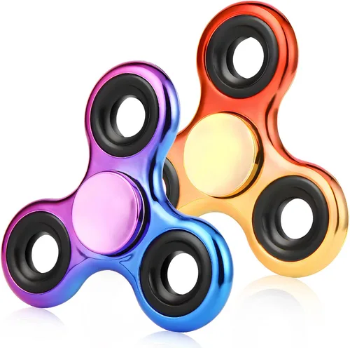 Fidget Spinner 2 unidades, juguetes para ansiedad para adultos, juguetes de metal Fidget Spinners Fidget Juguetes para niños para autismo, TDAH