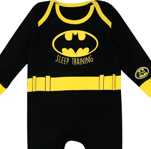Vista 2 de BATMAN DC Comics - Pies para bebé niño, talla 6-9M, Amarillo