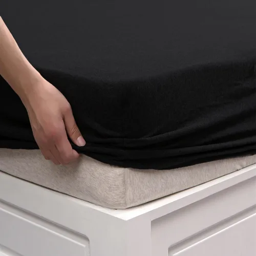 Vista 32 de PURE ERA Sábana bajera ajustable de algodón de punto de jersey (sin sábana encimera ni fundas de almohada), bolsillo extra profundo de hasta 15 a 20