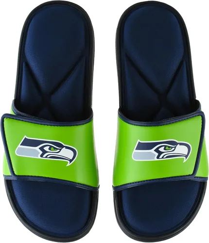 Vista 13 de FOCO mens NFL Team Logo Sport Shower Foam Slide Flip Flop Sandals