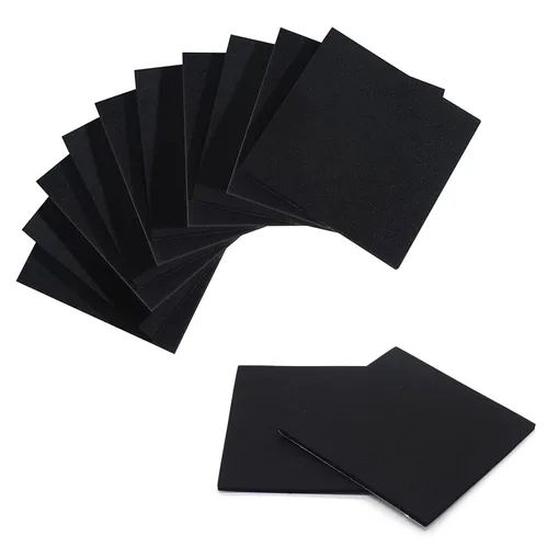 Vista 8 de Hojas acolchadas de espuma con respaldo adhesivo, espuma aislante de neopreno autoadhesiva de 1/4 de pulgada de grosor, 1/4 pulgadas de grosor x 4