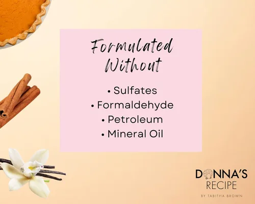 Vista 6 de Receta de Donna por Tabitha Brown – Acondicionador extra cremoso sin enjuague de pastel de batata – Humedad profunda y definición de rizos – Sin