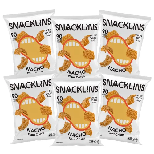Vista 13 de SNACKLINS Chips Crujientes a Base de Plantas Variedad de 4 Sabores – Nacho, BBQ, Teriyaki, Bahía de Chesapeake, sin gluten, sin granos, 100% kosher
