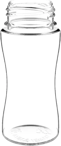 Vista 4 de BOTTLES Chubby Gorilla - Botella de unicornio de 3.4 fl oz - Botella transparente con tapa natural - V3 (paquete de 3)