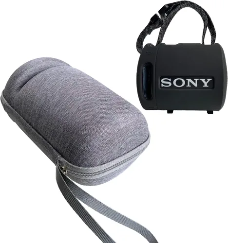 Vista 6 de Funda de silicona y funda rígida para Sony SRS-XB13/XB100 Extra BASS Altavoz compacto portátil inalámbrico, funda de transporte para accesorios