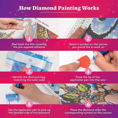Vista 6 de Beach Diamond Art Kits for Adults, Tree 5D DIY Diamond Painting, 5D Full Drill Dimond Art Paintings Accessories Kit, DIY Gem Crafts for Adults