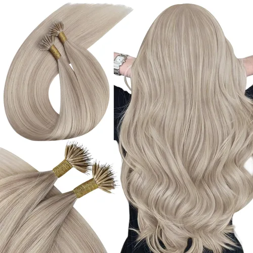 Vista 74 de Ugeat - Extensiones de cabello humano con microanillo, 14 pulgadas, extensiones de cabello Remy con microcuentas de 1 gm/hebra, 50 gms, extensiones