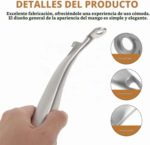 Vista 3 de Luxshiny - Mango de acero inoxidable para cacerola desmontable