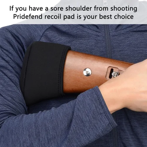 Vista 6 de Pridefend Almohadilla de retroceso universal para escopeta con relleno de gel, almohadilla de retroceso deslizante, almohadilla de retroceso