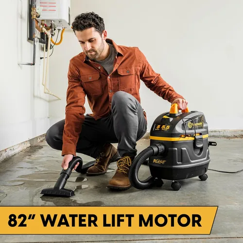 Vista 5 de Vacmaster Professional Serie Beast VFB511H 0201 Aspiradora para trabajos húmedos/secos de 5 galones, 5.5 picos de HP, color negro