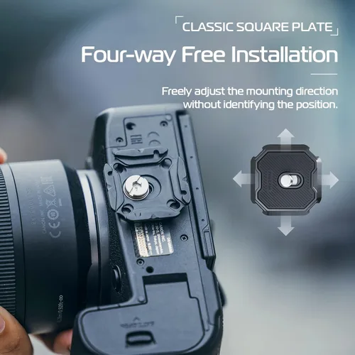 Vista 5 de ULANZI F38 - Soporte de correa de hombro para cámara de liberación rápida para correas de hombro Kit V2, soporte de trípode de cámara con placa QR