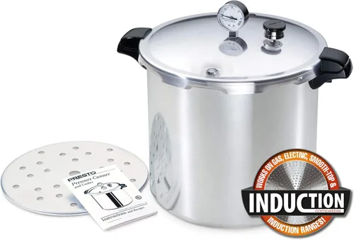 Vista 6 de Presto 01784 23-Quart Induction Compatible Pressure Canner, Silver, Aluminum