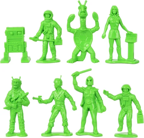 Vista 6 de Tim Mee Galaxy Laser Team Bucket - 80 piezas de ciencia ficción espacial figura de plástico Marte Playset