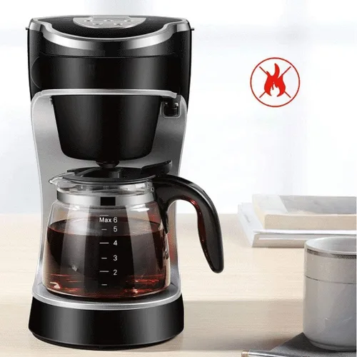 Vista 3 de Cafetera eléctrica Cafetera eléctrica 10 tazas programable inteligente cafetera de goteo con jarra de vidrio, pantalla digital LED, cesta de filtro