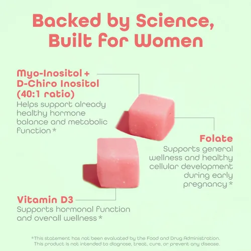 Vista 3 de kindnature Paquete de bienestar de mio-inositol y vitamina B2: equilibrio hormonal, alivio de migraña y gomitas de apoyo energético