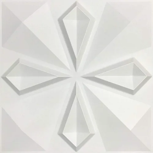 Ekena Millwork WP20X20NKWH 19 5/8 pulgadas de ancho x 19 5/8 pulgadas de alto Nikki EnduraWall Decorativo 3D Panel de pared cubre 2.67 pies cuadrados