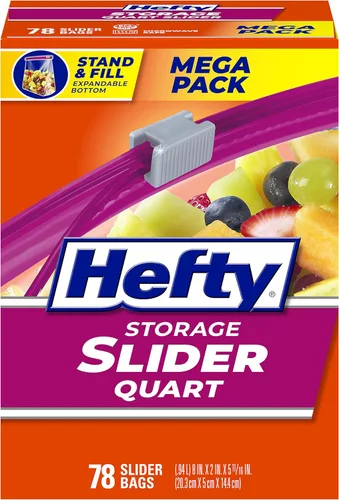 Hefty - Bolsas de almacenamiento con cierre