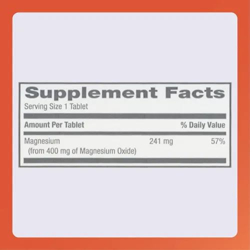 Vista 3 de Rugby - Tabletas de óxido de magnesio de 400 mg - Suplemento dietético - Sin gluten - 120 unidades (1 paquete)