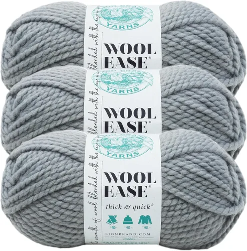 Vista 11 de Lion Brand Yarn - Ovillo de lana Wool-Ease Thick & Quick color fuerza aérea