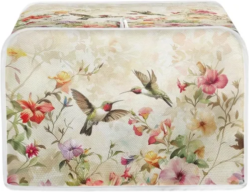 Vista 10 de Talayituse Funda para tostadora con estampado de huellas bohemias de 4 rebanadas para pan, cubierta lavable para tostadora de cocina, cubierta
