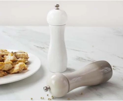 Vista 3 de OSALADI Ceramic Manual Pepper Mill 6-inch Gradient Hand-operated Spice Grinder for Bbq and Kitchen Use