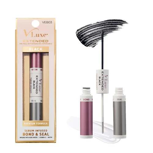 Vista 11 de VLuxe by iEnvy Extended Collection: DIY Eyelash Extension Bond & Seal Infused with Biotin & Vitamin E - Adhesivo fuerte suave y cómodo para uso