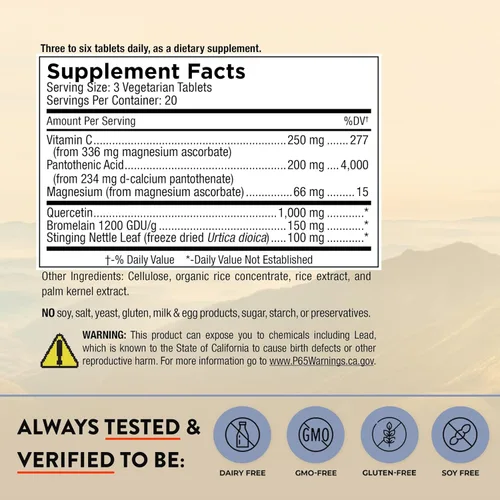 Vista 7 de Mt. Angel Vitamins Quercetina con bromelina y extracto de hoja de ortiga picante Suplemento de fitosoma de quercetina de 1000 mg para comodidad