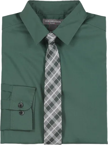Vista 2 de Van Heusen Conjunto de camisa de vestir y corbata con botones y cuello de manga larga para niños