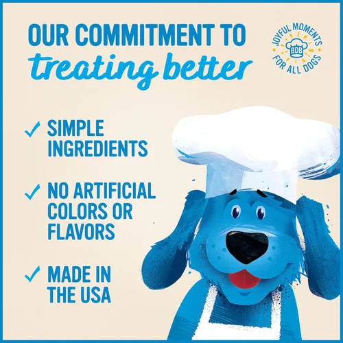 Vista 9 de Blue Dog Bakery More Crunch - Pequeños sabores surtidos, galletas para perros, golosinas saludables, todo natural, tocino, pollo, queso, mantequilla