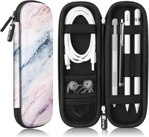 Vista 22 de Fintie Funda Porta Lápiz para Apple Pencil Pro, Apple Pencil (USB-C / 1ª / 2ª Generación), Funda de Bolsillo de Cuero PU Compatible con Lápiz, Cable