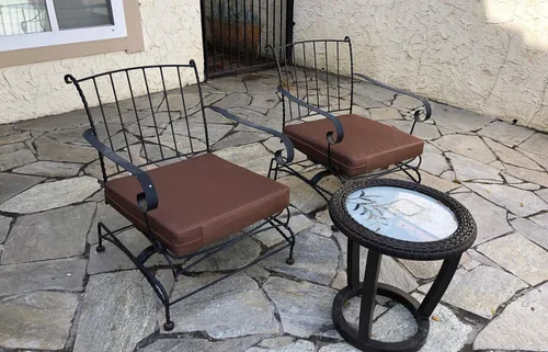 Vista 5 de Juego de 4 fundas de cojín impermeables para exteriores de 18" x 16" x 4", solo fundas de repuesto con cremallera para muebles de patio, sofá, sofá