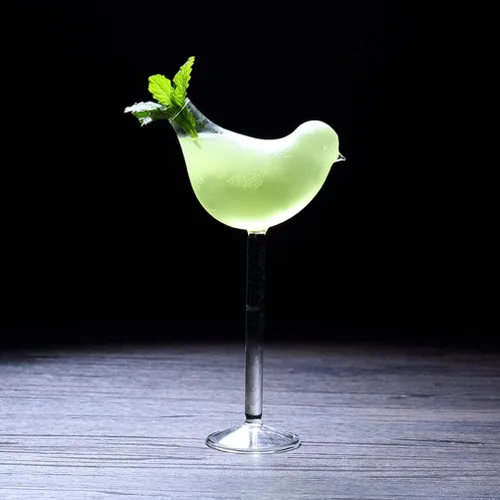 Vista 8 de UPKOCH Juego de 8 copas de cóctel con forma de pájaro, copas de cóctel creativas, copas de vino transparentes de champán para bar, restaurante, club