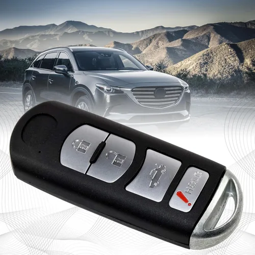 Vista 7 de HQRP Paquete de 2 fundas para llavero remoto sin llave con 4 botones compatibles con Mazda 3 / CX-9 2010 2011 2012 2013 2014 2015 2016