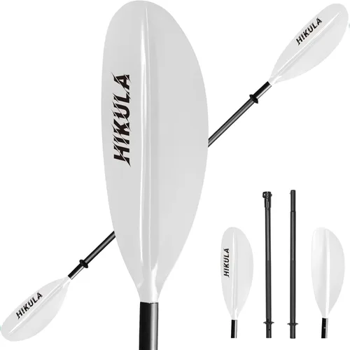 Vista 11 de Kayak Paddle 4 Pieces Aluminum Shaft and PP Blade Floating 86.6in/220cm, 90.5inch/230cm Lightweight Oars
