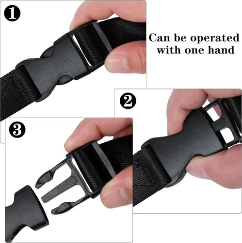 Vista 4 de Snowboard Leash - 41 Inch Adjustable Snowboard Leash Bindings Straps for Men & Women (2 Pcs, Black)