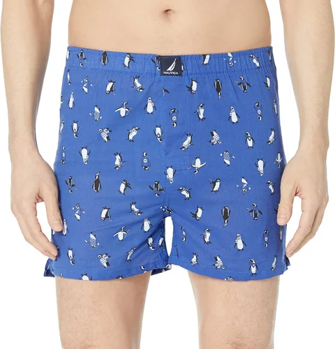 Vista 2 de Nautica Boxer tejido de algodón para hombre, paquete de 3