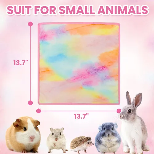 Vista 2 de Ropa de cama de conejillo de indias – Paquete de 3 accesorios impermeables para jaula de animales pequeños para conejillos de indias, ratas