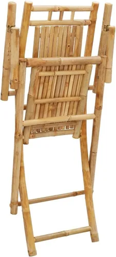 Vista 9 de Folding Patio Chairs 2 pcs 20.9x26 x39 Bamboo Dinning Room Lawn Sillas para Comedor Dining Table Chairs for Courtyard Terrace Beach Picnic